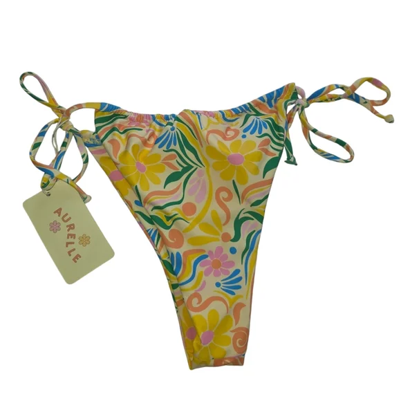 Aurelle NWT! MARSEILLE Tie Bikini Top And Bottom Set - Picture 7 of 11